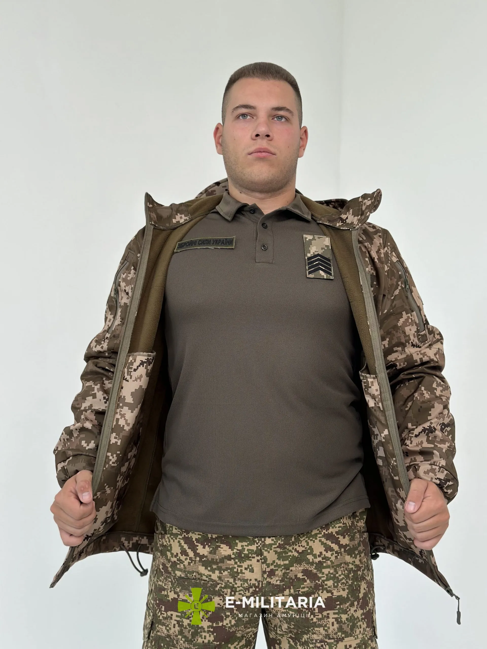 Демісезонна Куртка софтшел Піксель ЗСУ – Militaria